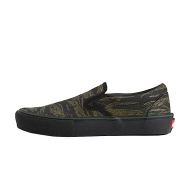 Vans Skate Slip-On Shoes Tiger Camo Green Black Vans Skate Slip-On Shoes Tiger Camo Green Black
