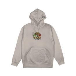 DGK Azteca Hooded Pullover Fleece Cement