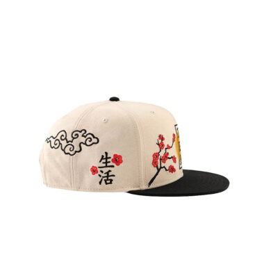 DGK Patience Snapback Hat Cream Black DGK Patience Snapback Hat Cream Black