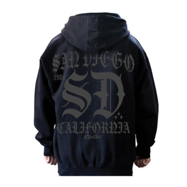 Dyse One Old English Tonal Pullover Hoodie Black Dyse One Old English Tonal Pullover Hoodie Black