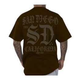 Dyse One Old English Tonal Short Sleeve T-Shirt Brown