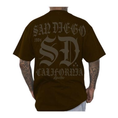 Dyse One Old English Tonal Short Sleeve T-Shirt Brown Dyse One Old English Tonal Short Sleeve T-Shirt Brown