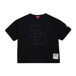 Mitchell & Ness San Diego Padres Phantom Women’s Crop Short Sleeve T-Shirt Black
