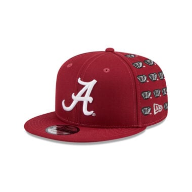 New Era 9Fifty Alabama Crimson Tide Sticker Helmet Snapback Hat Red White
