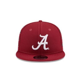 New Era 9Fifty Alabama Crimson Tide Sticker Helmet Snapback Hat Red White
