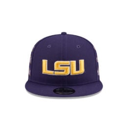 New Era 9Fifty LSU Tigers Sticker Helmet Snapback Hat Purple Gold