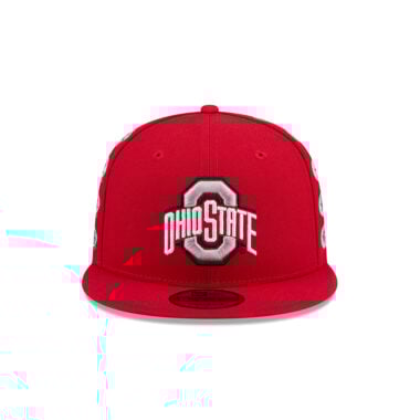 New Era 9Fifty Ohio State University Buckeyes Sticker Helmet Snapback Hat Red White New Era 9Fifty Ohio State University Buckeyes Sticker Helmet Snapback Hat Red White