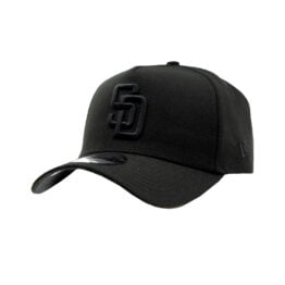 New Era 9Forty San Diego Padres Blackout A-Frame Snapback Hat Black On Black