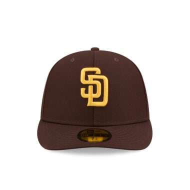 New Era x Goretex 59Fifty San Diego Padres Goretex Fabric Fitted Hat Brown Gold