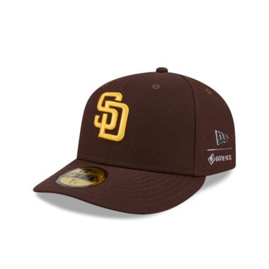 New Era x Goretex 59Fifty San Diego Padres Goretex Fabric Fitted Hat Brown Gold