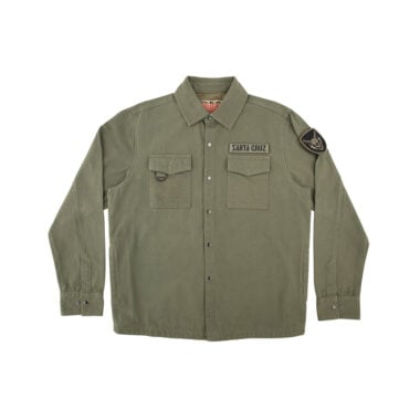 Santa Cruz x Stranger Things Crawl Utility Long Sleeve Jacket Army Green
