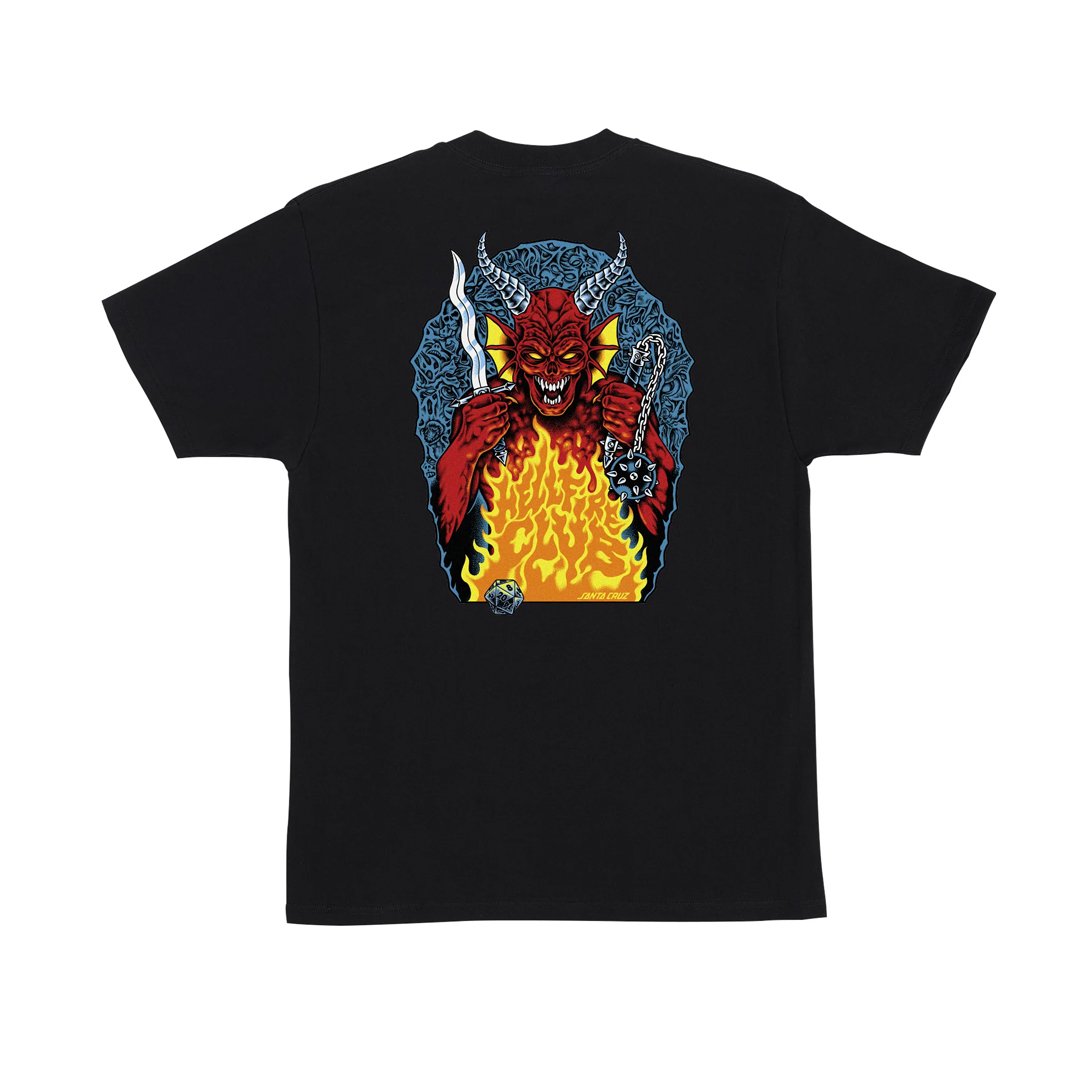 Santa Cruz x Stranger Things Hellfire Pit Short Sleeve Heavyweight T-Shirt Black Santa Cruz x Stranger Things Hellfire Pit Short Sleeve Heavyweight T-Shirt Black - Image 2