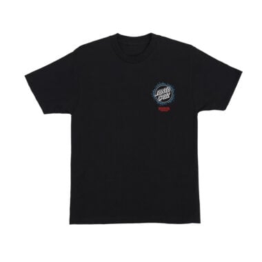 Santa Cruz x Stranger Things Hellfire Pit Short Sleeve Heavyweight T-Shirt Black