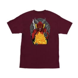 Santa Cruz x Stranger Things Hellfire Pit Short Sleeve Heavyweight T-Shirt Maroon