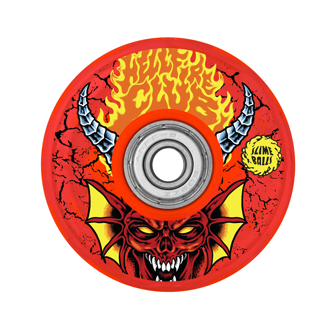 Slime Balls x Stranger Things Hellfire Club Light Ups OG Slime 66mm 78a Wheels Red Slime Balls x Stranger Things Hellfire Club Light Ups OG Slime 66mm 78a Wheels Red