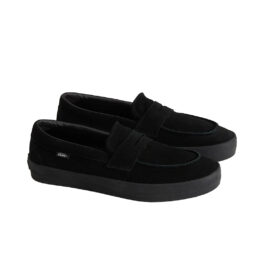 Vans Skate Loafer Shoes Black Black Suede