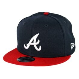 New Era 9Fifty Atlanta Braves Home Basic Snapback Hat Dark Navy Red New Era 9Fifty Atlanta Braves Home Basic Snapback Hat Dark Navy Red