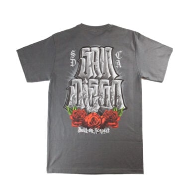 Dyse One Roses Branded Short Sleeve T-Shirt Charcoal Dyse One Roses Branded Short Sleeve T-Shirt Charcoal