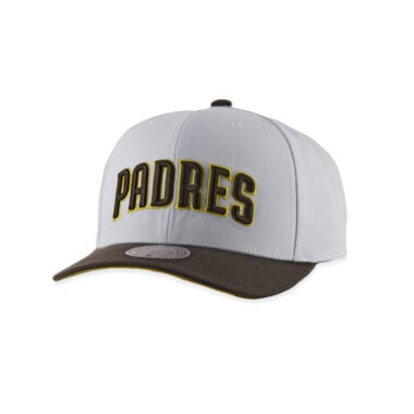 Mitchell & Ness San Diego Padres Evergreen Pro Arch Adjustable Snapback Hat White Mitchell & Ness San Diego Padres Evergreen Pro Arch Adjustable Snapback Hat White