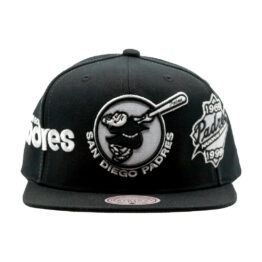 Mitchell & Ness San Diego Padres Trifecta Snapback Hat Black
