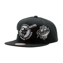 Mitchell & Ness San Diego Padres Trifecta Snapback Hat Black