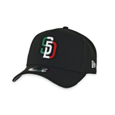 New Era 9Forty San Diego Padres Mexico Tricolor A-Frame Snapback Hat Black