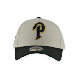 New Era 9Forty San Diego Padres P Logo Two Tone A-Frame Snapback Hat Chrome White Black
