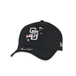 New Era 9Forty San Diego Padres Cherry Blossoms A-Frame Snapback Hat Black