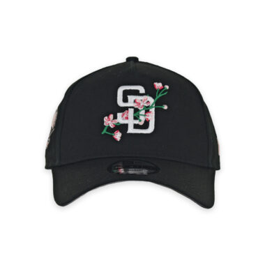 New Era 9Forty San Diego Padres Cherry Blossoms A-Frame Snapback Hat Black