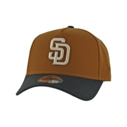 New Era 9Forty San Diego Padres Two Tone A-Frame Snapback Hat Toasted Peanut Black