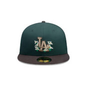 New-Era-59Fifty-Los-Angeles-Dodgers-City-Element-Guatemala-Flower-Fitted-Hat-Dark-Green-Brown-front.jpg