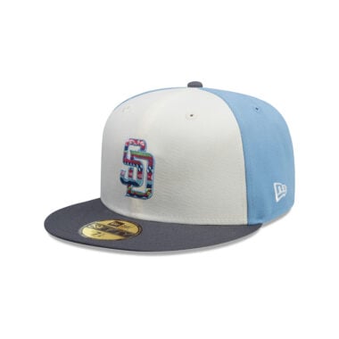 New Era 59Fifty San Diego Padres City Element Guatemala Fitted Hat Sky Blue White Gray