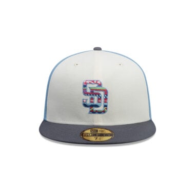 New Era 59Fifty San Diego Padres City Element Guatemala Fitted Hat Sky Blue White Gray