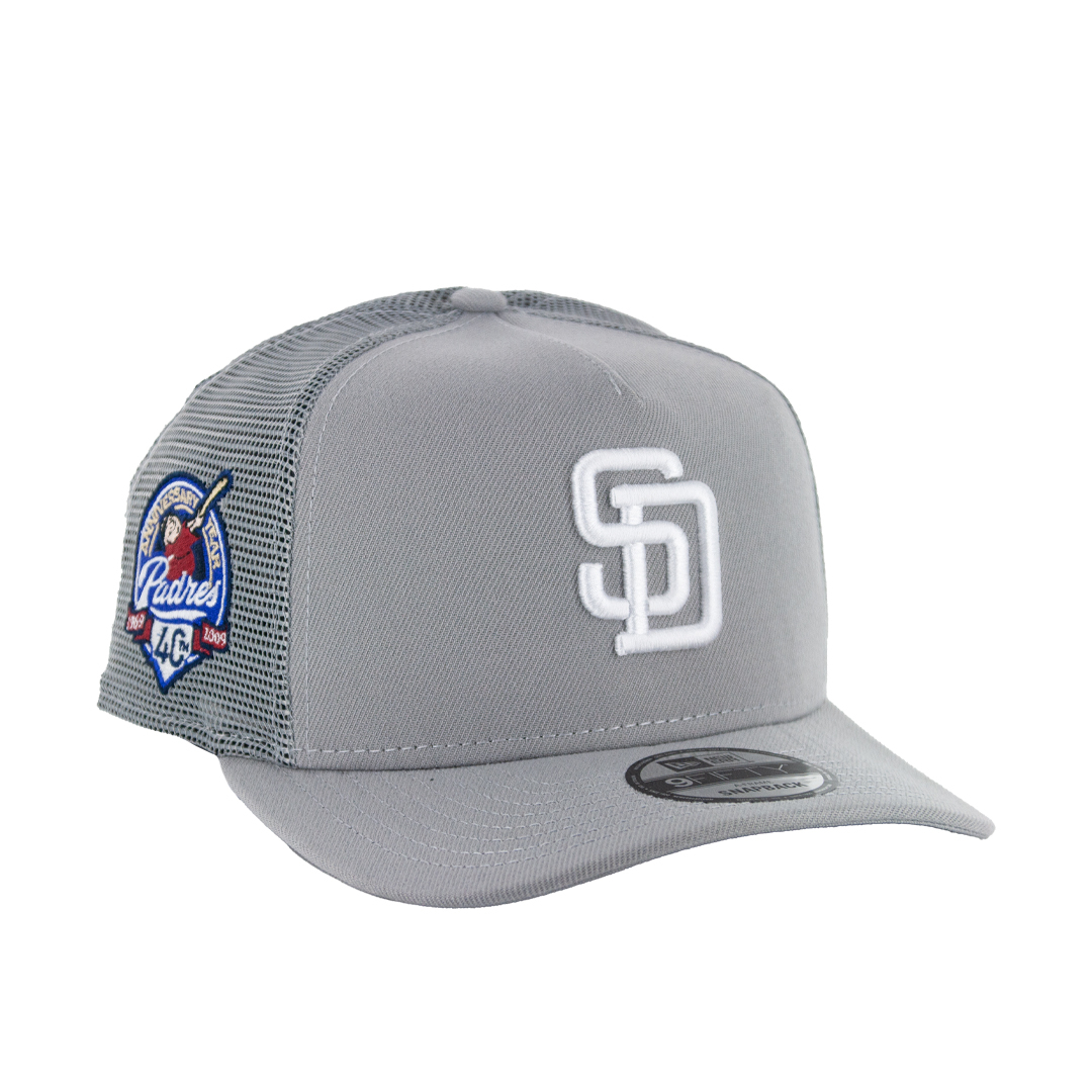 New Era 9Fifty San Diego Padres A-Frame Mesh Trucker Snapback Hat