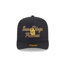 New Era 9Fifty San Diego Padres Chain Stitch A-Frame Snapback Hat Brown Gold