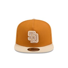 New Era 9Fifty San Diego Padres Color Pack Two Tone A-Frame Snapback Hat Burnt Orange Cream