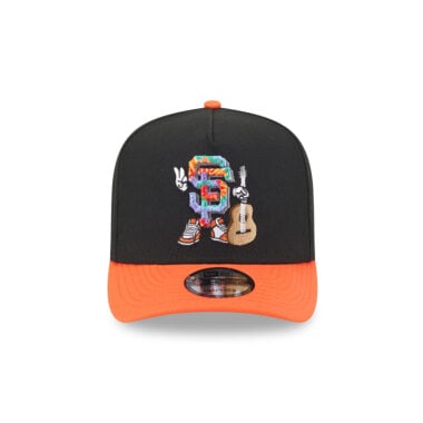 New Era 9Fifty San Francisco Giants Cartoon A-Frame Snapback Hat Black Orange