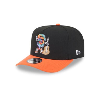 New Era 9Fifty San Francisco Giants Cartoon A-Frame Snapback Hat Black Orange