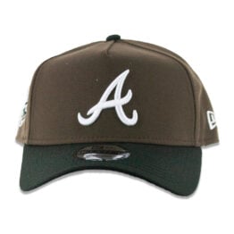 New Era 9Forty Atlanta Braves Two Tone A-Frame Snapback Hat Brown White Black