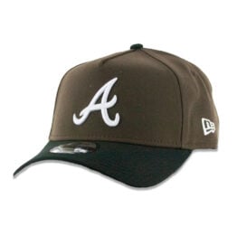 New Era 9Forty Atlanta Braves Two Tone A-Frame Snapback Hat Brown White Black