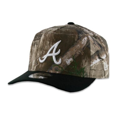 New Era 9Forty Atlanta Braves Two Tone A-Frame Snapback Hat Realtree Camouflage Black