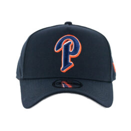 New Era 9Forty San Diego Padres Ligature Redux 1998 Gwynn P Logo A-Frame Snapback Hat Dark Navy White Orange