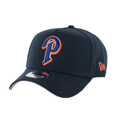 New Era 9Forty San Diego Padres Ligature Redux 1998 Gwynn P Logo A-Frame Snapback Hat Dark Navy White Orange