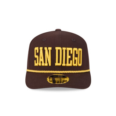 New Era 9Seventy San Diego Padres Word Mark Snapback Hat Brown Gold