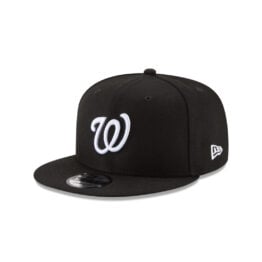 New Era 9Fifty Washington Nationals Basic Snapback Hat Black White