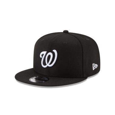 New Era 9Fifty Washington Nationals Basic Snapback Hat Black White