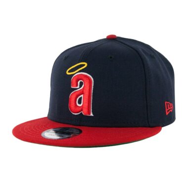 New Era 9Fifty California Angels Two Tone Snapback Hat Navy - Scarlet Red