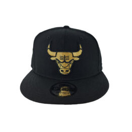 New Era 9Fifty Chicago Bulls Snapback Hat Black Gold