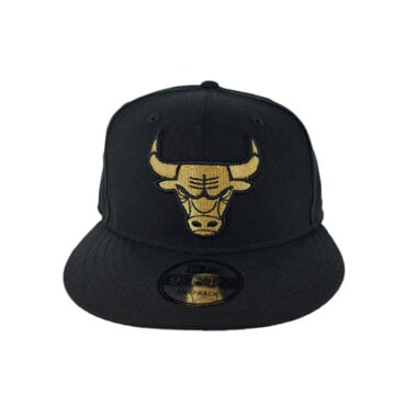 New Era 9Fifty Chicago Bulls Snapback Hat Black Gold