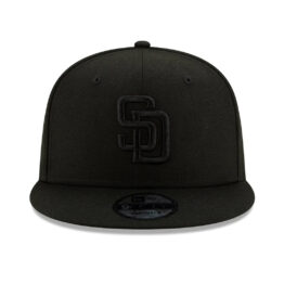 New Era 9Fifty San Diego Padres Basic Snapback Hat Black Blackout